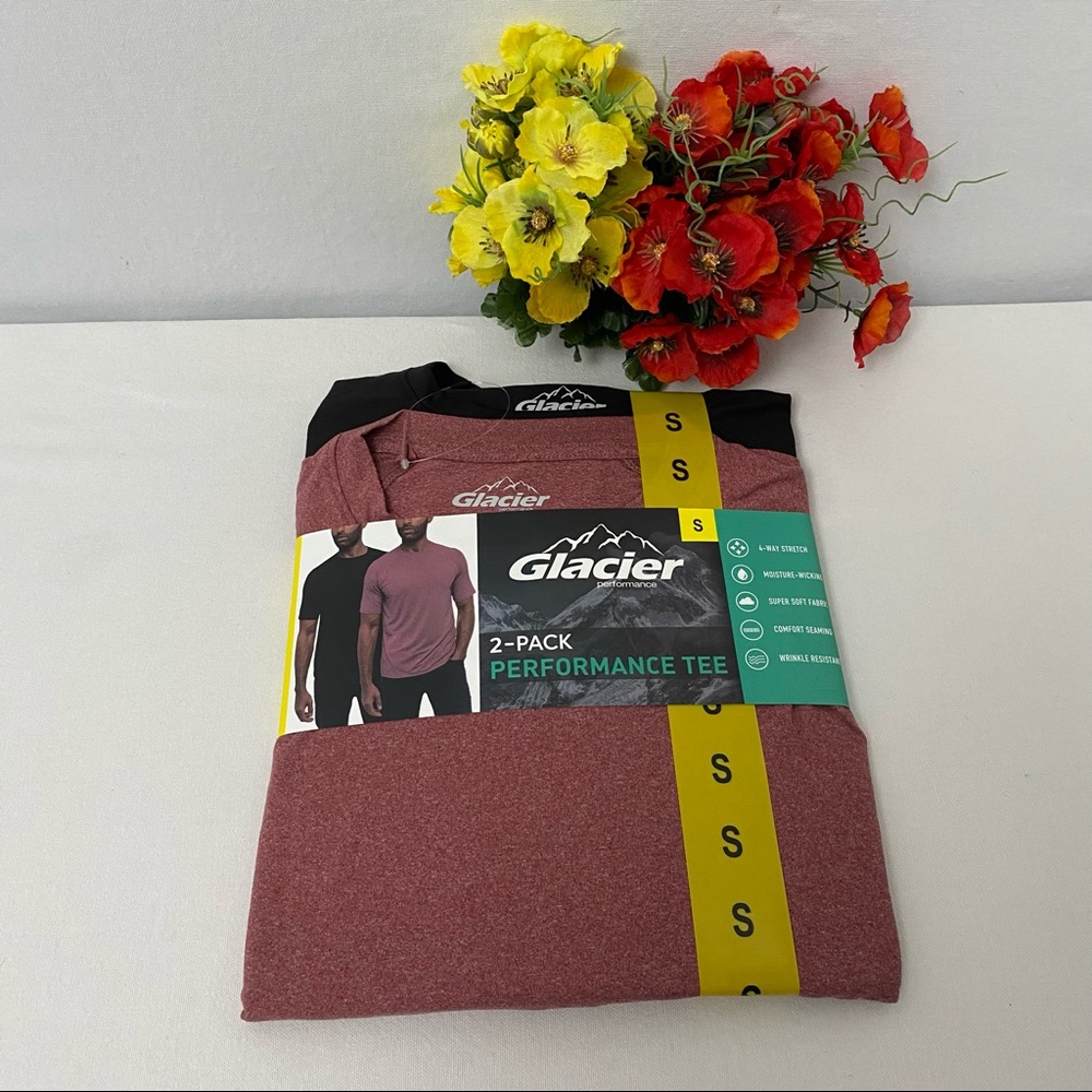 Glacier men’s 2-pack performance everyday tee,NWT